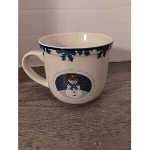Folkcraft Cameo Snowman Xmas Coffee Mug